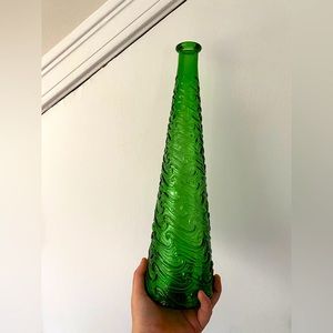 Vintage glass Empoli genie bottle